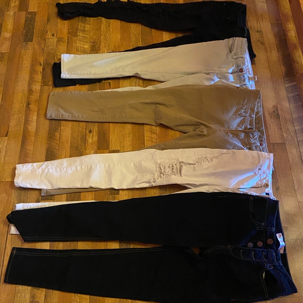 5 pairs of jeans